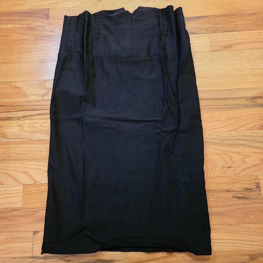 Valia Black Pencil Skirt XL